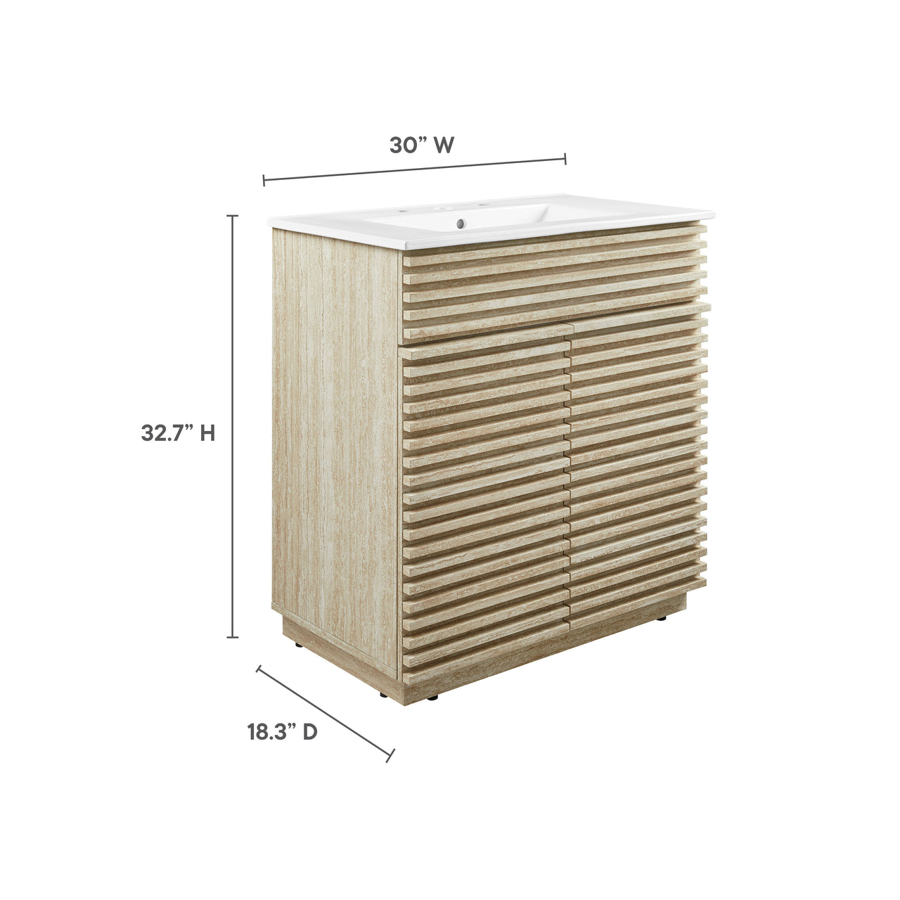 Ventra Vanity Unit, Medium, White