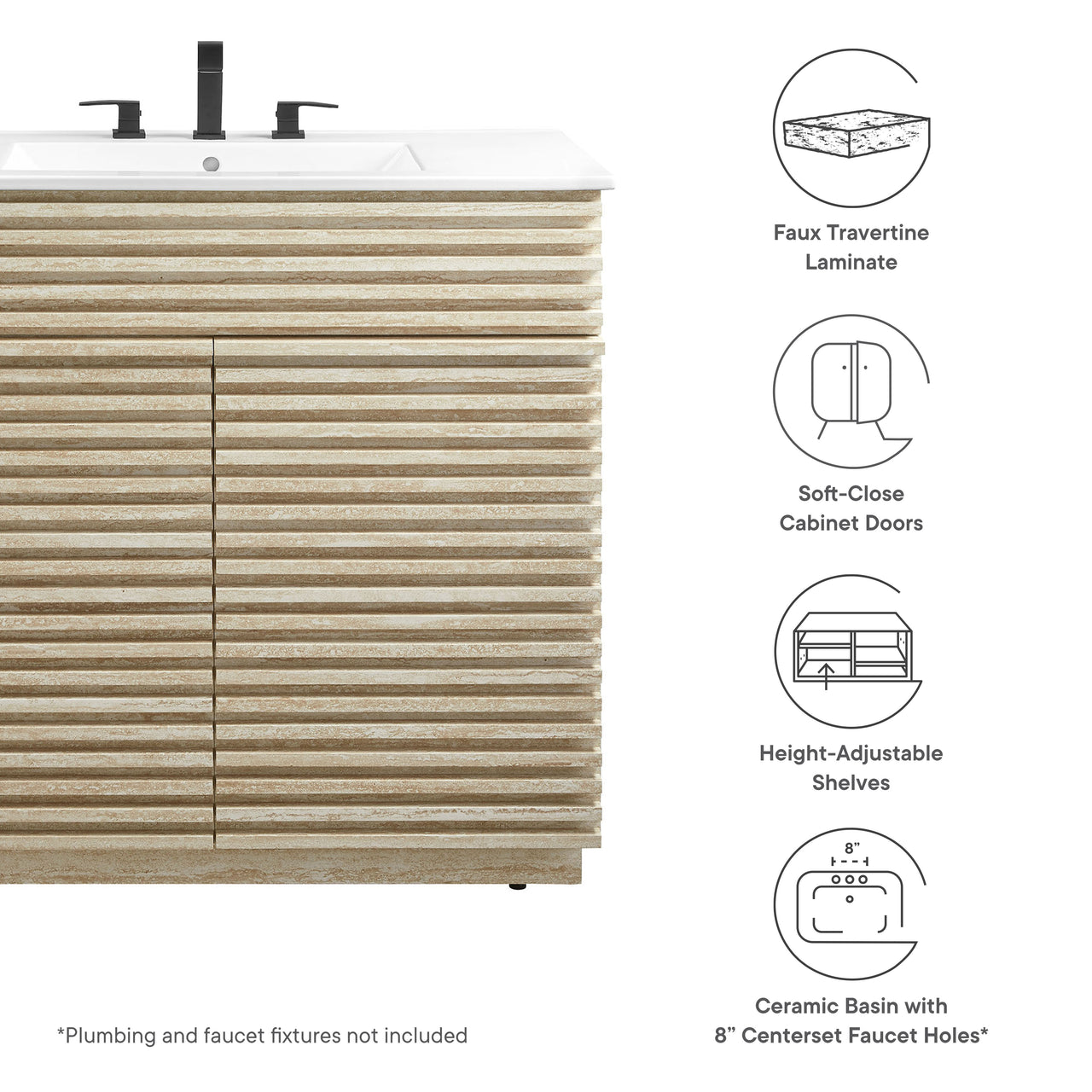 Ventra Vanity Unit, Large, White