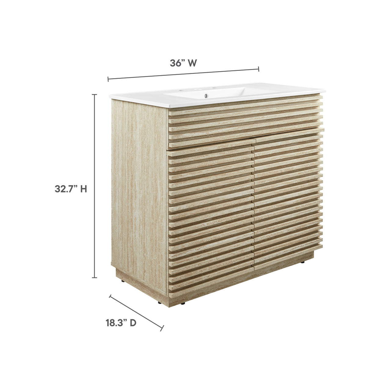 Ventra Vanity Unit, Large, White