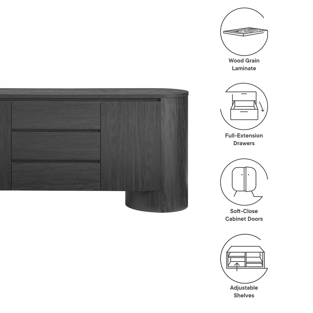 Ellery Credenza, Black