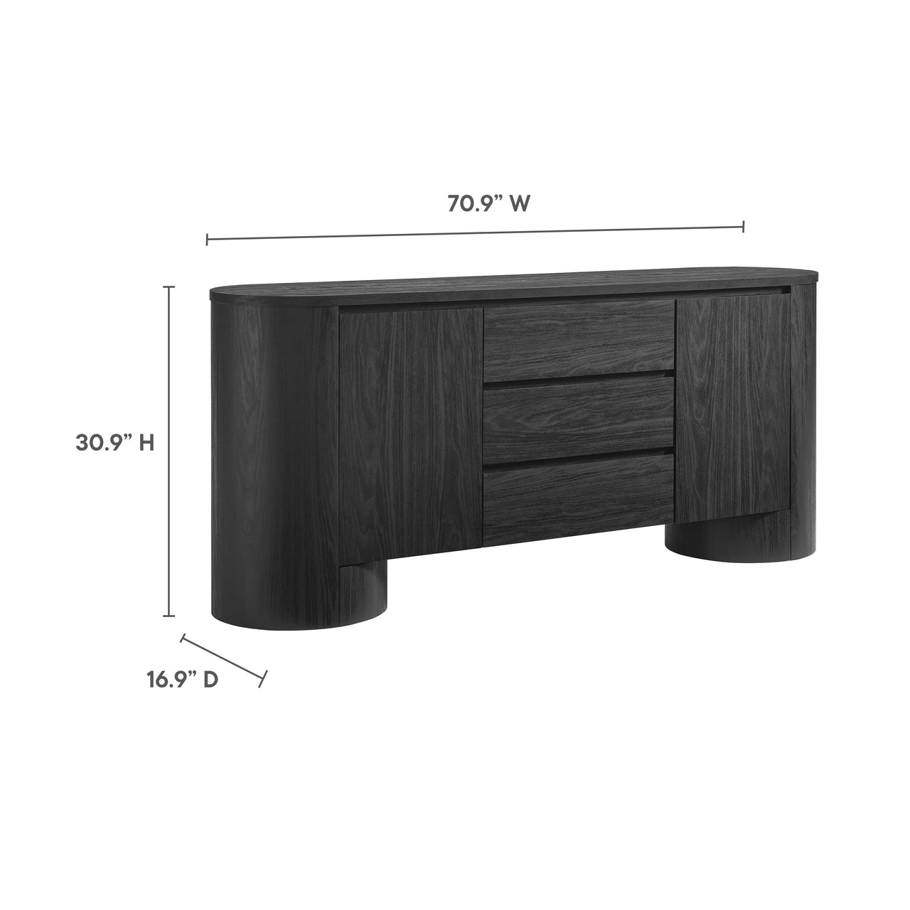 Ellery Credenza, Black
