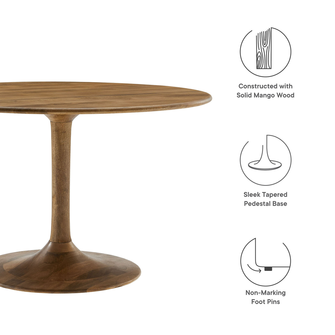 Ensemble Round Dining Table, Large, Natural Wood