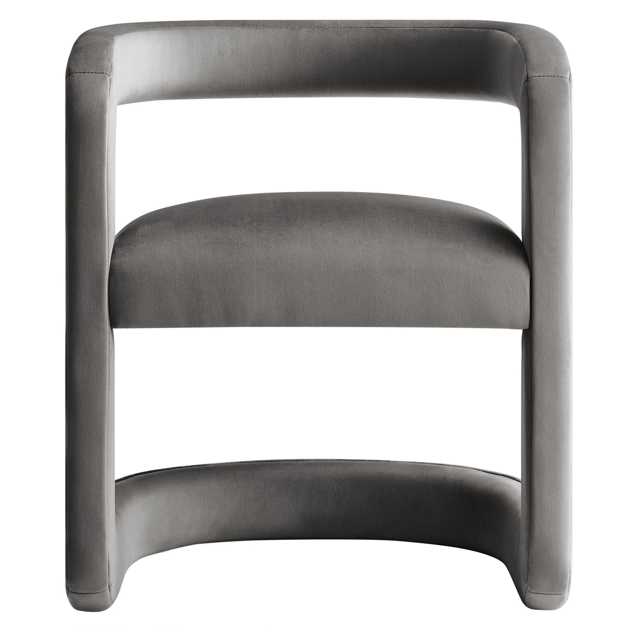 Aeria Upholstered Velvet Dining Chair, Charcoal