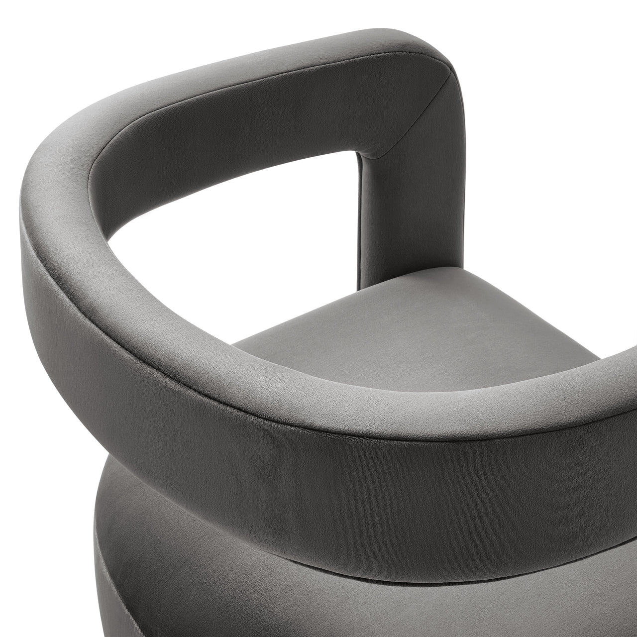Aeria Upholstered Velvet Dining Chair, Charcoal