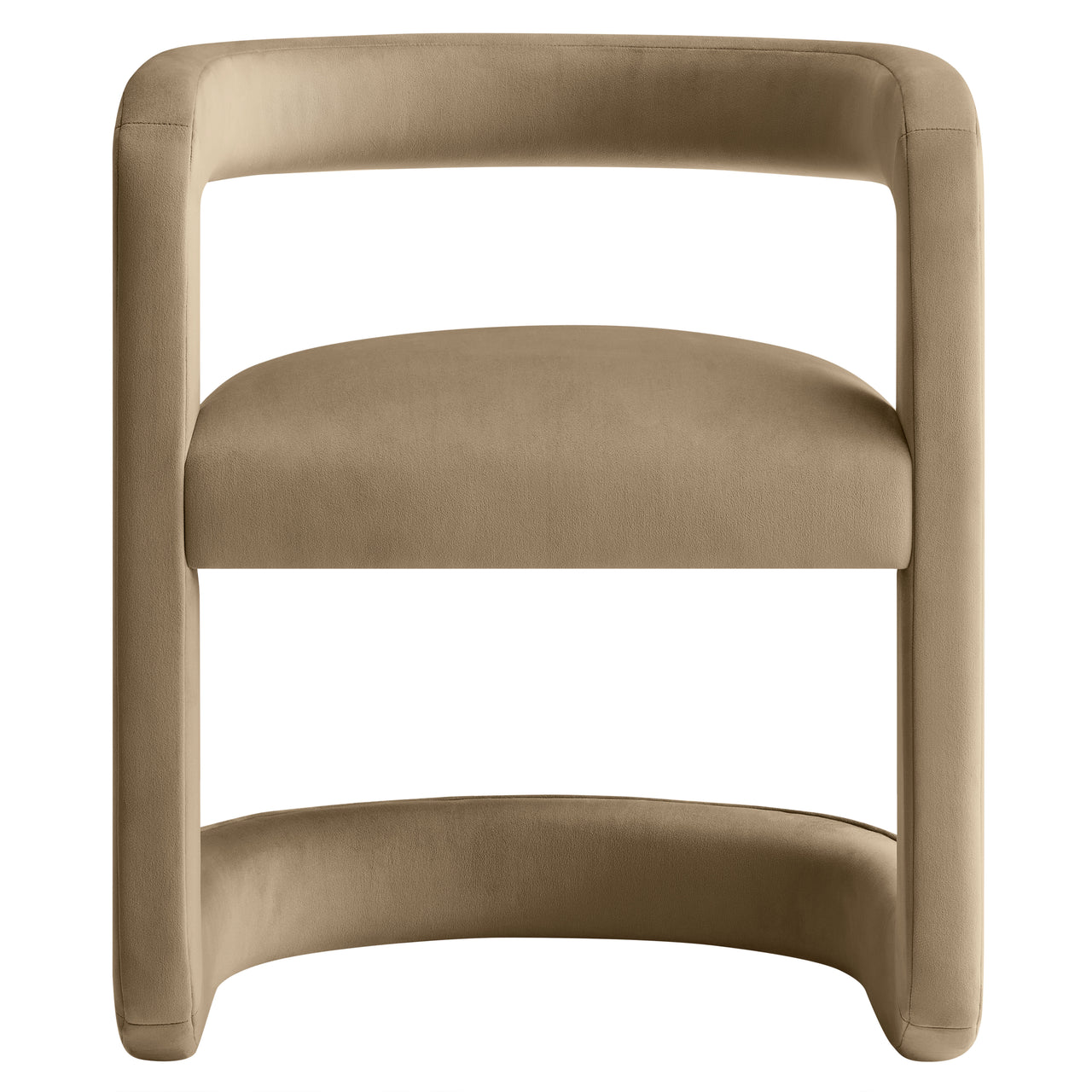Aeria Upholstered Velvet Dining Chair, Taupe