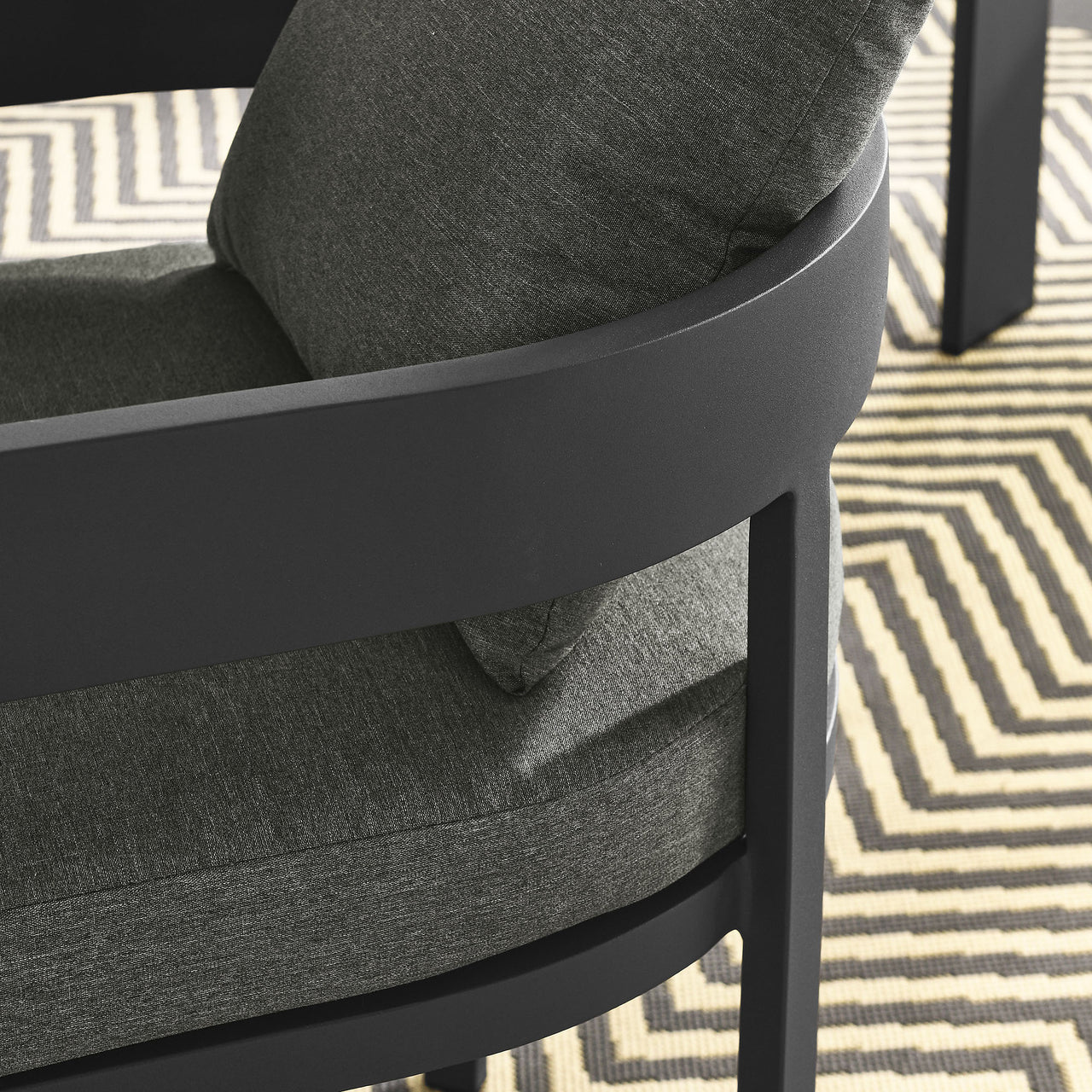 Tahlor Alfresco Dining Chair, Gray & Charcoal