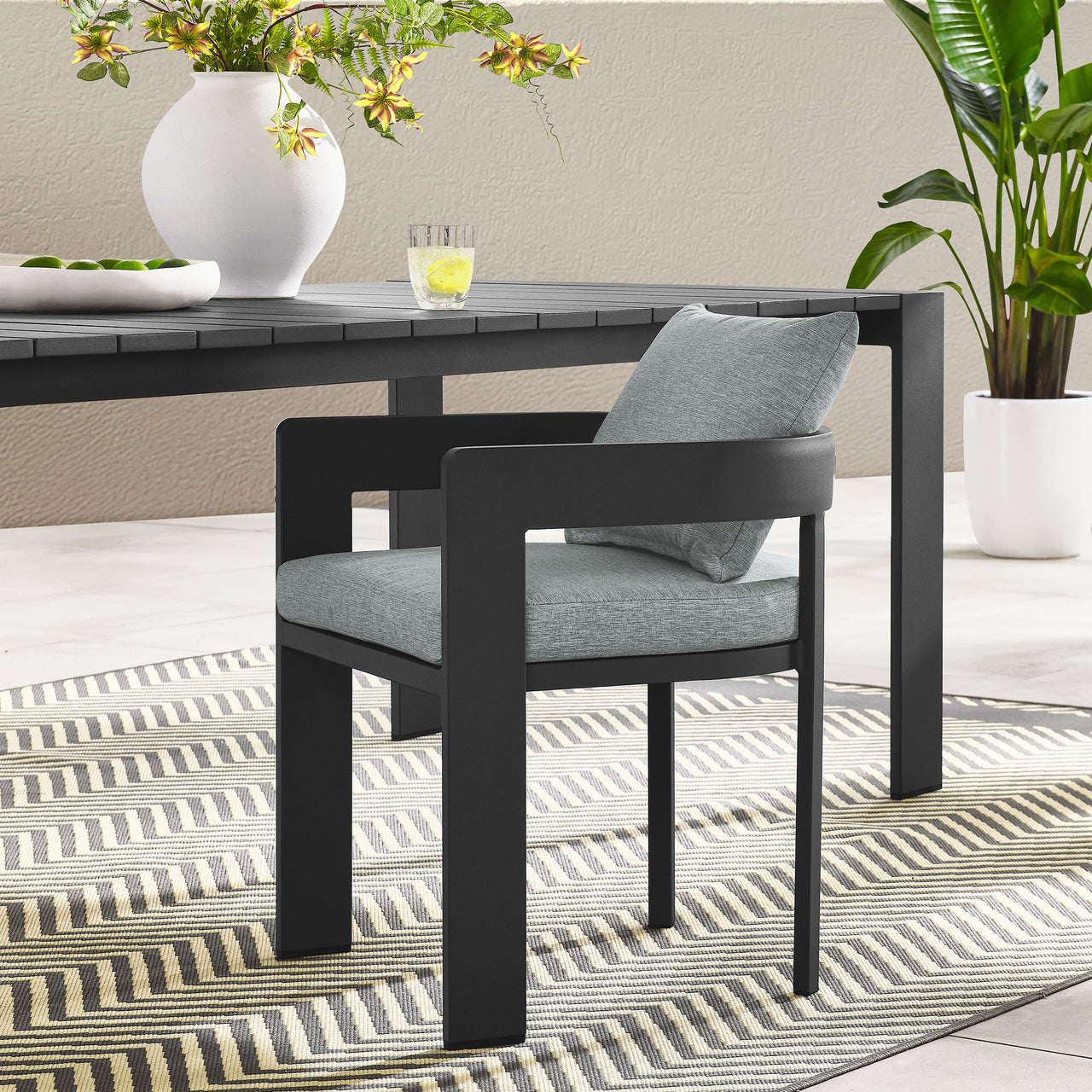Tahlor Alfresco Dining Chair, Gray