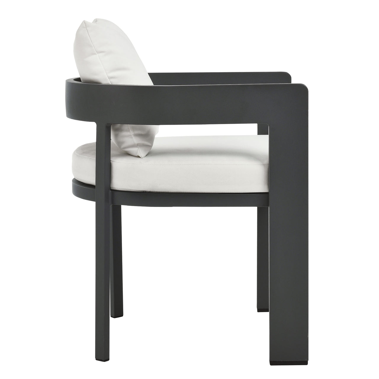 Tahlor Alfresco Dining Chair, Gray & White