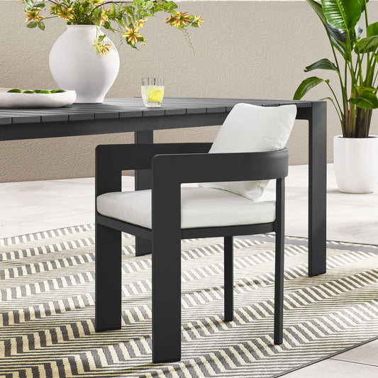 Tahlor Alfresco Dining Chair, Gray & White