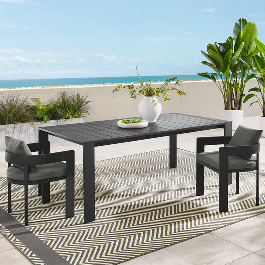 Tahlor Rectangular Alfresco Dining Table, Gray