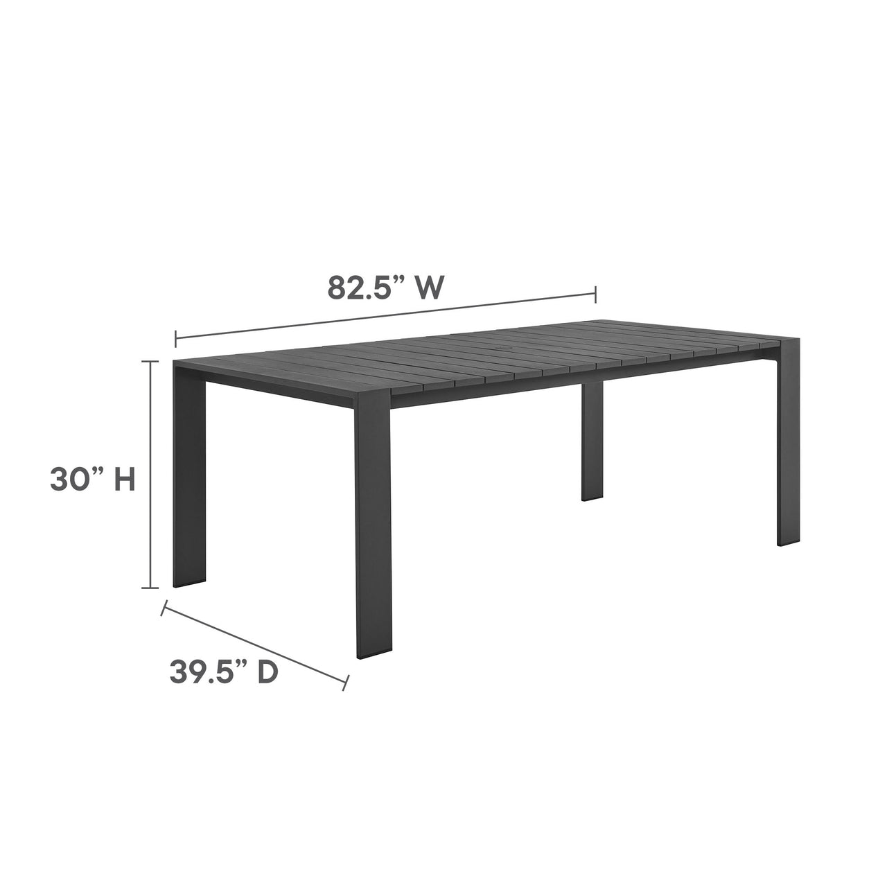 Tahlor 9-Piece Alfresco Dining Set, Gray & Charcoal