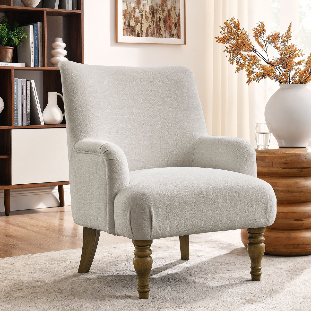 Regalia Fabric Accent Chair, Sand