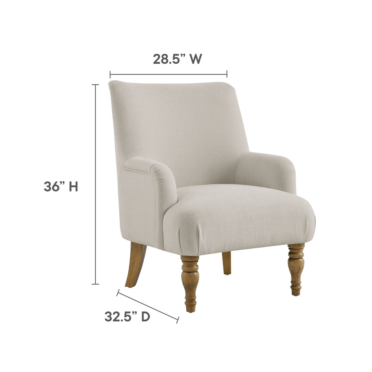 Regalia Fabric Accent Chair, Sand