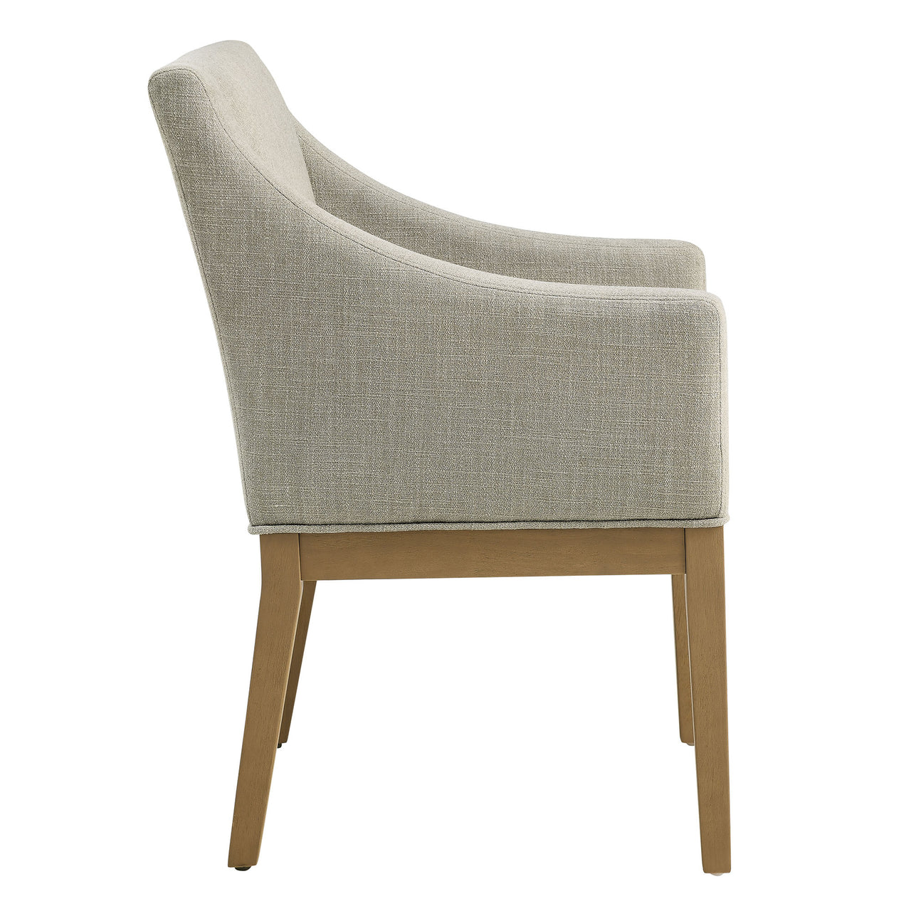 Alessandro Fabric Dining Chair, Linen & Natural Wood