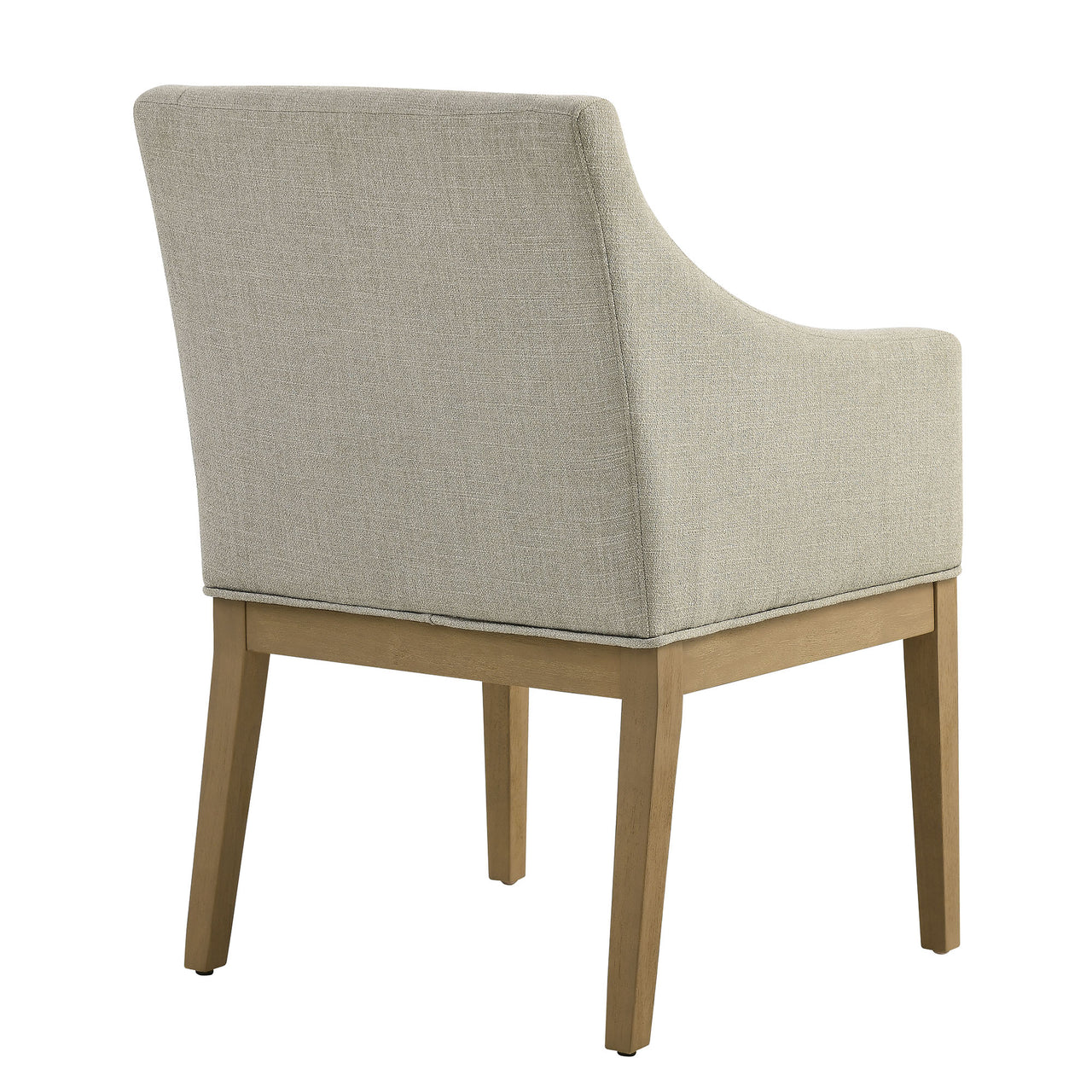 Alessandro Fabric Dining Chair, Linen & Natural Wood