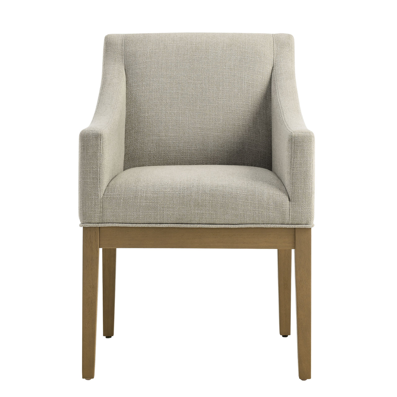 Alessandro Fabric Dining Chair, Linen & Natural Wood
