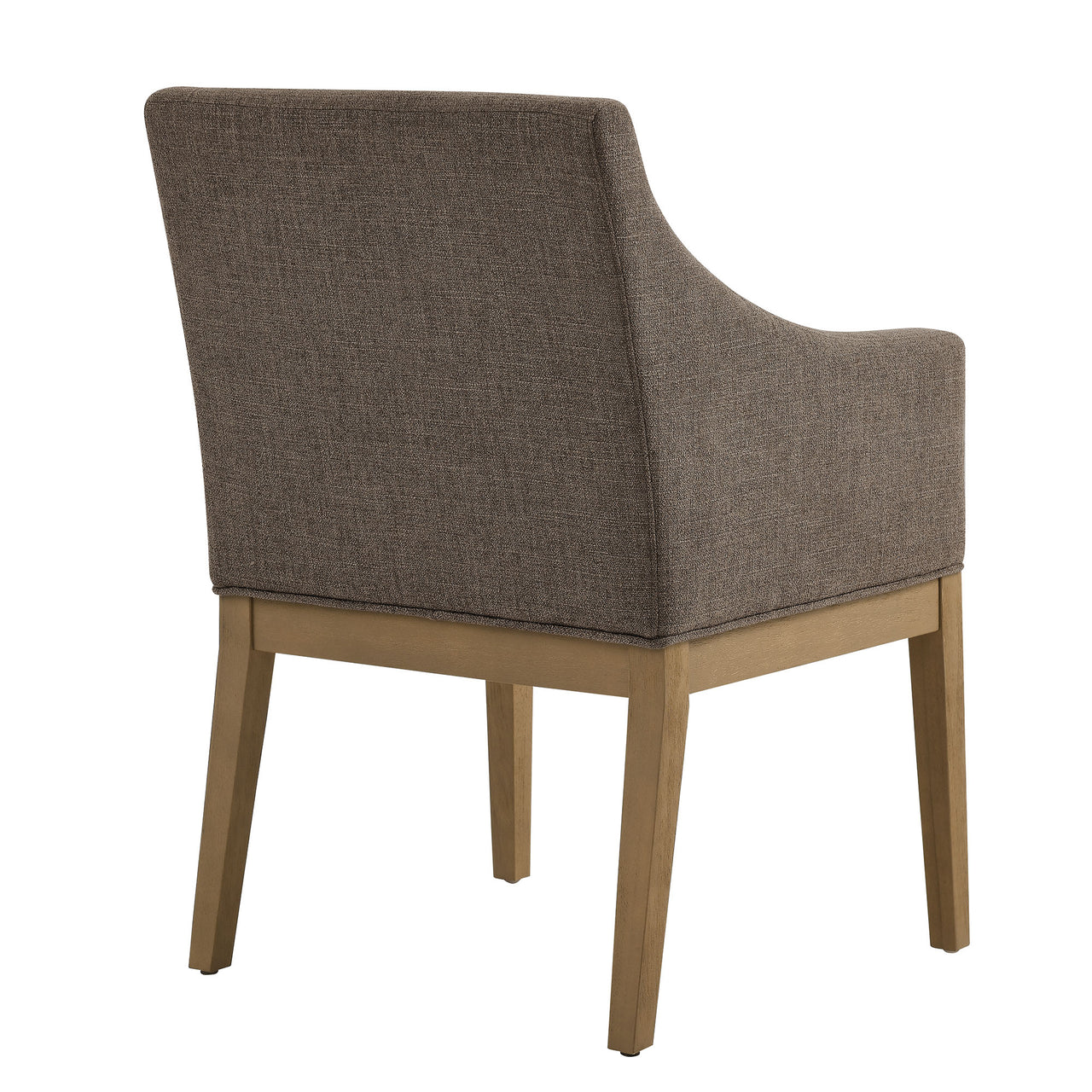 Alessandro Fabric Dining Chair, Mocha & Natural Wood