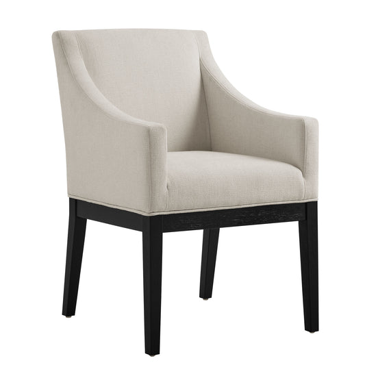 Alessandro Fabric Dining Chair, Sand & Black