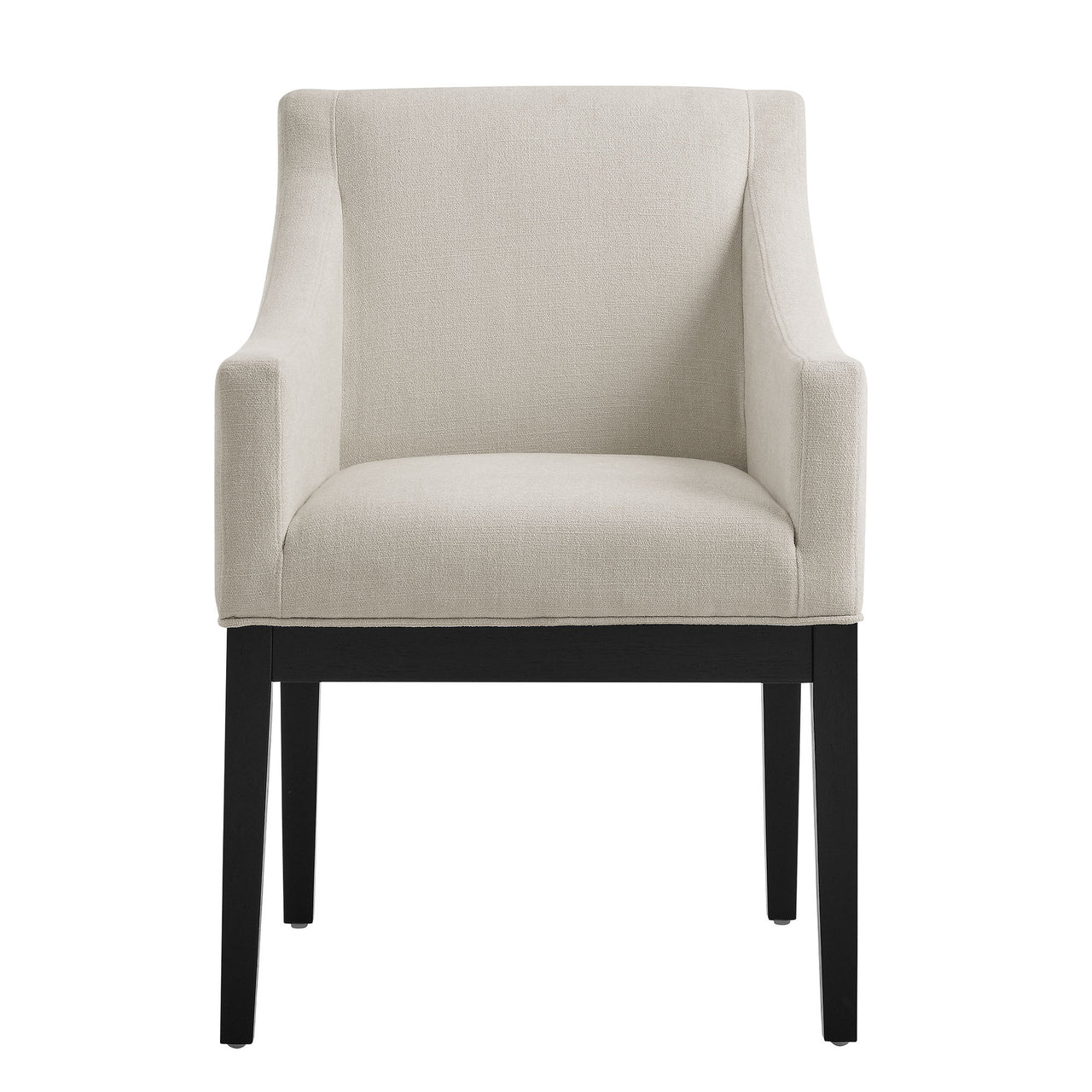 Alessandro Fabric Dining Chair, Sand & Black