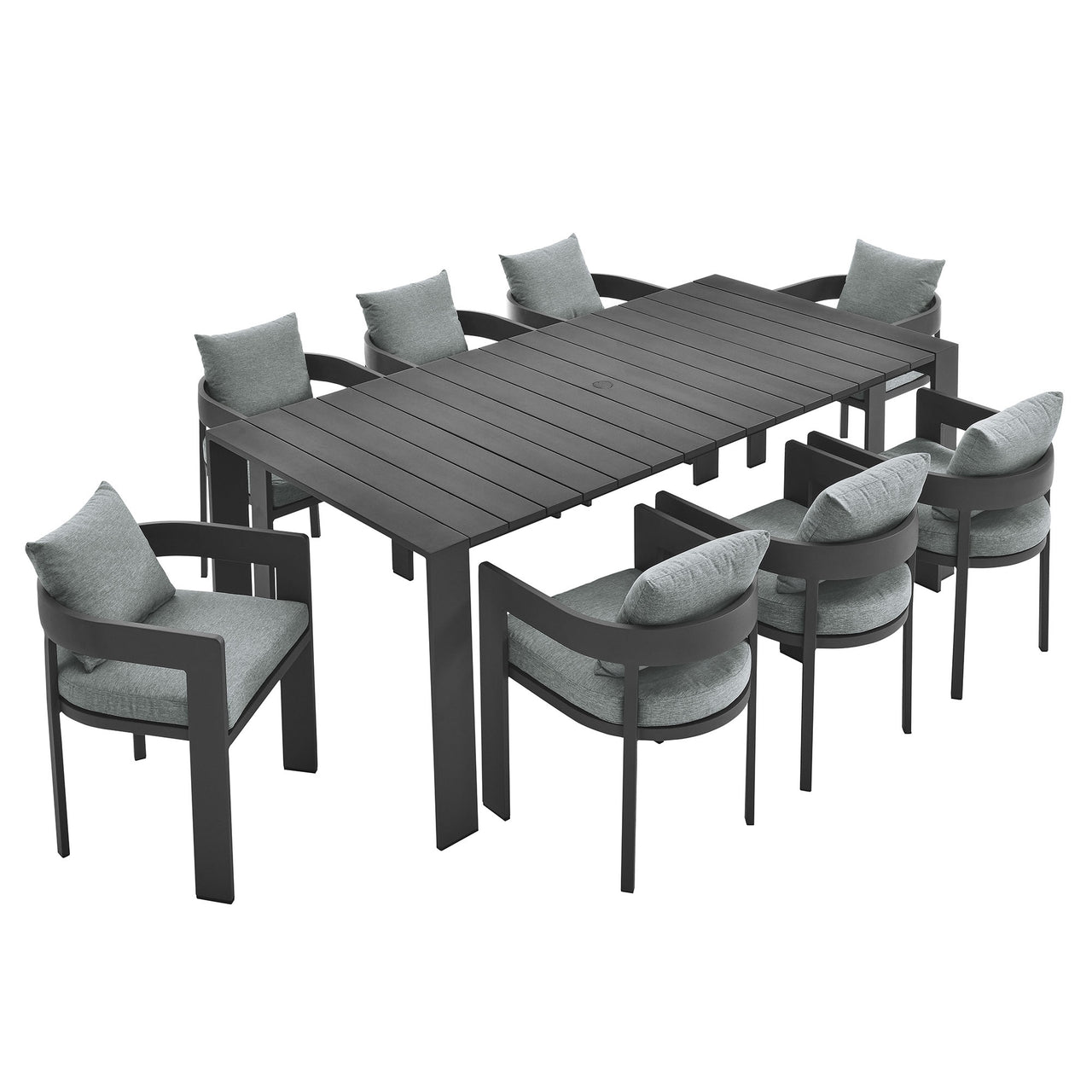 Tahlor 9-Piece Alfresco Dining Set, Gray