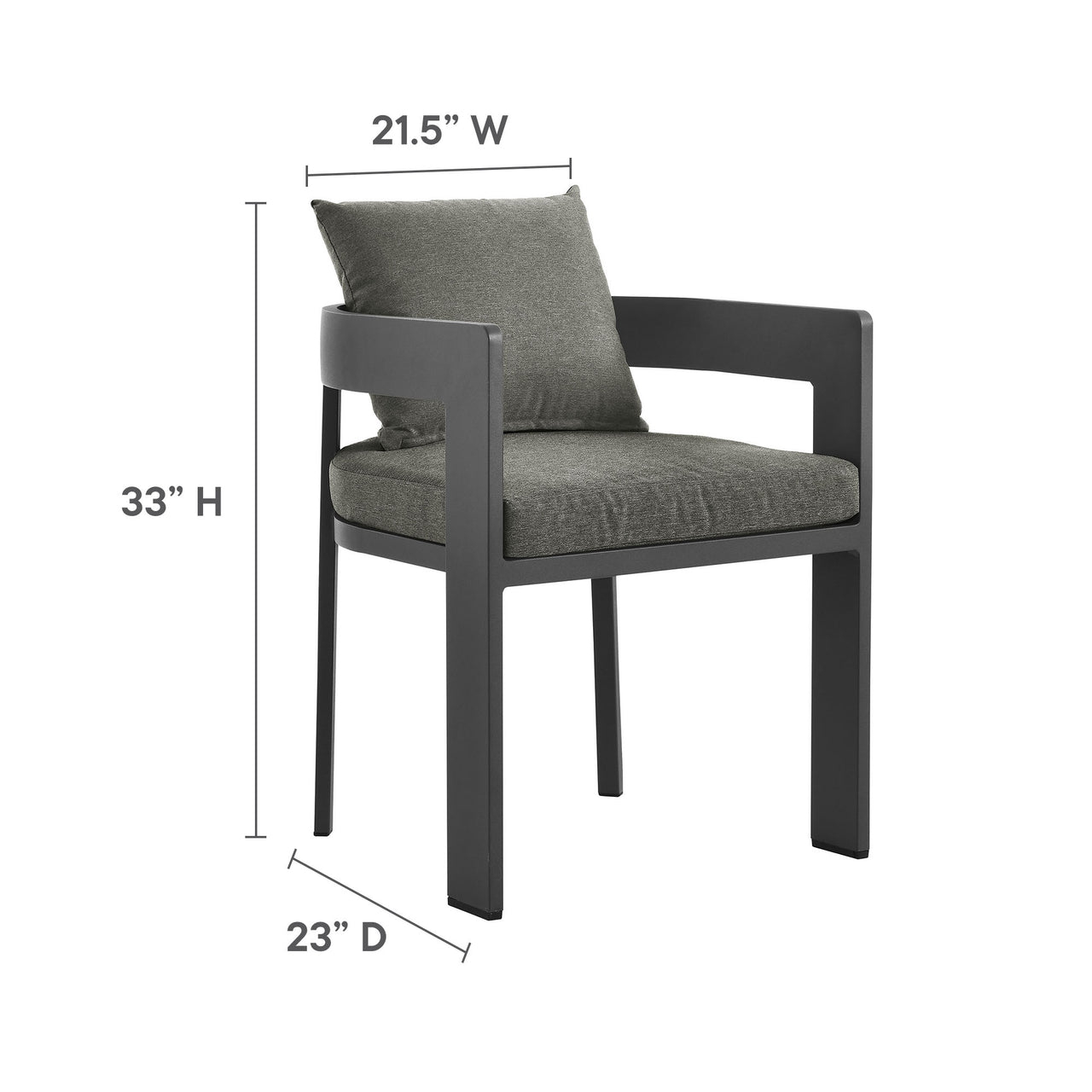 Tahlor 5-Piece Alfresco Dining Set, Gray & Charcoal