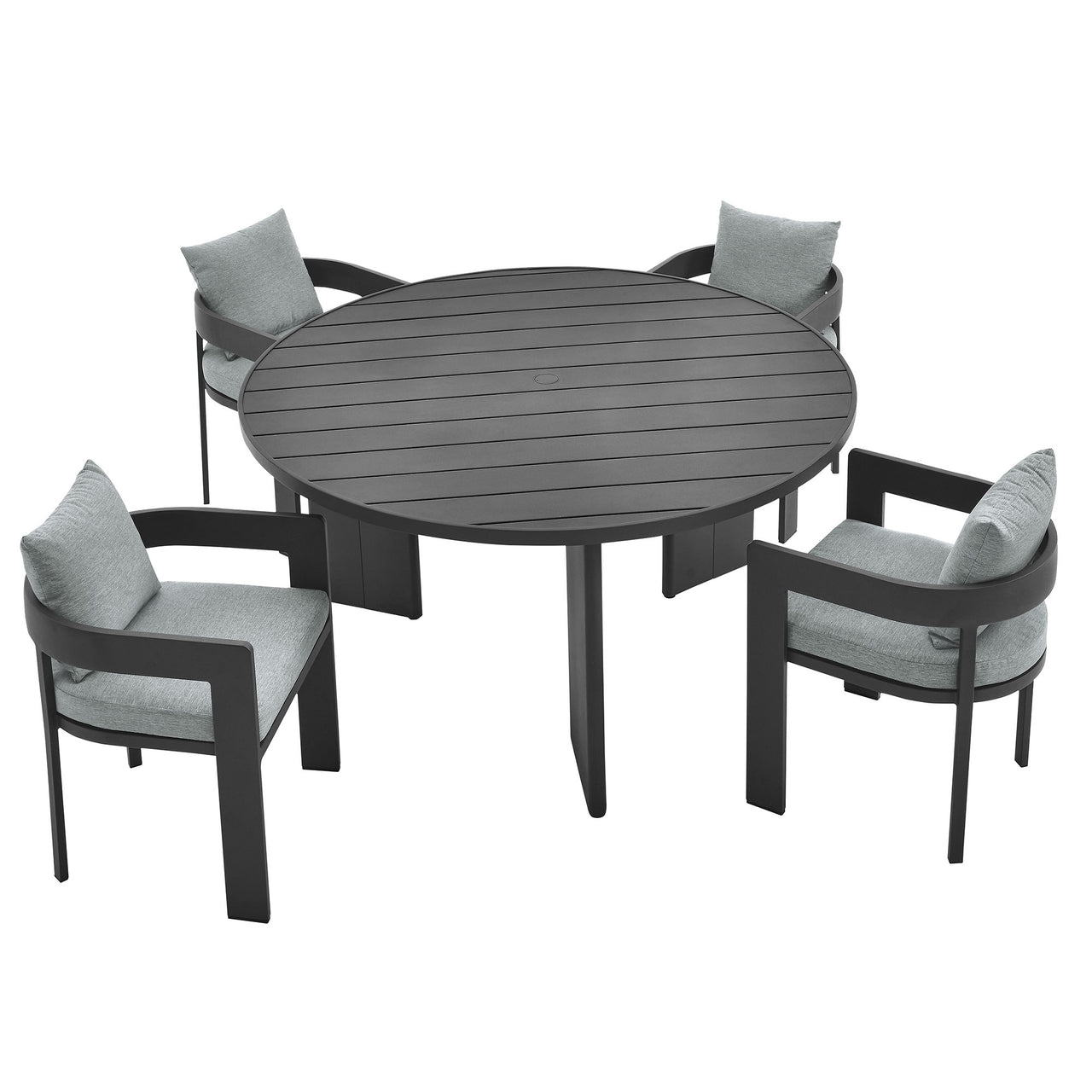 Tahlor 5-Piece Alfresco Dining Set, Gray