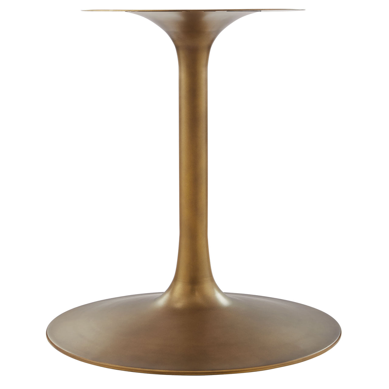 Ensemble Round Dining Table, Large, Brass & Walnut