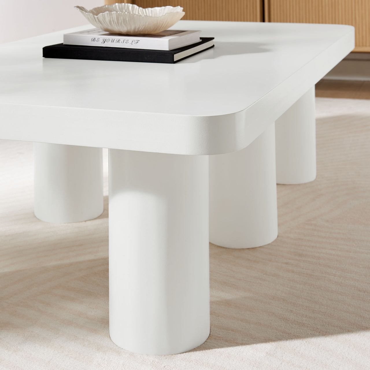 Laventh Coffee Table, White