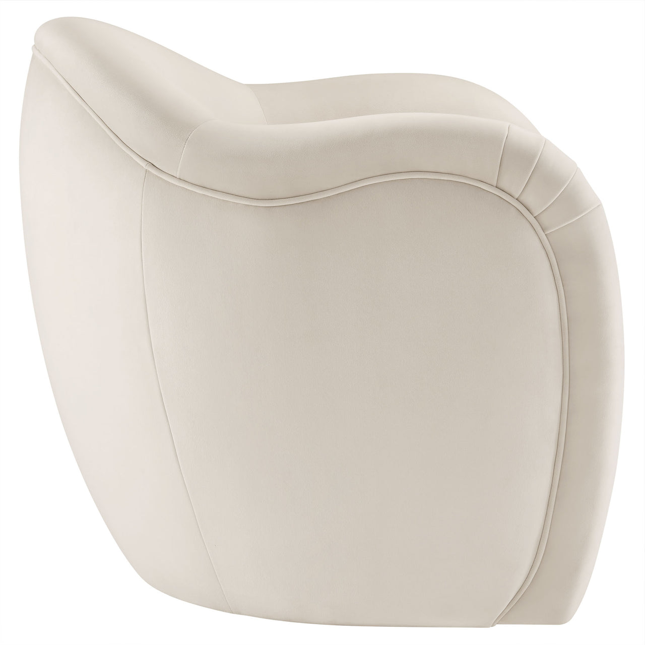 Roux Velvet Accent Chair, Chalk
