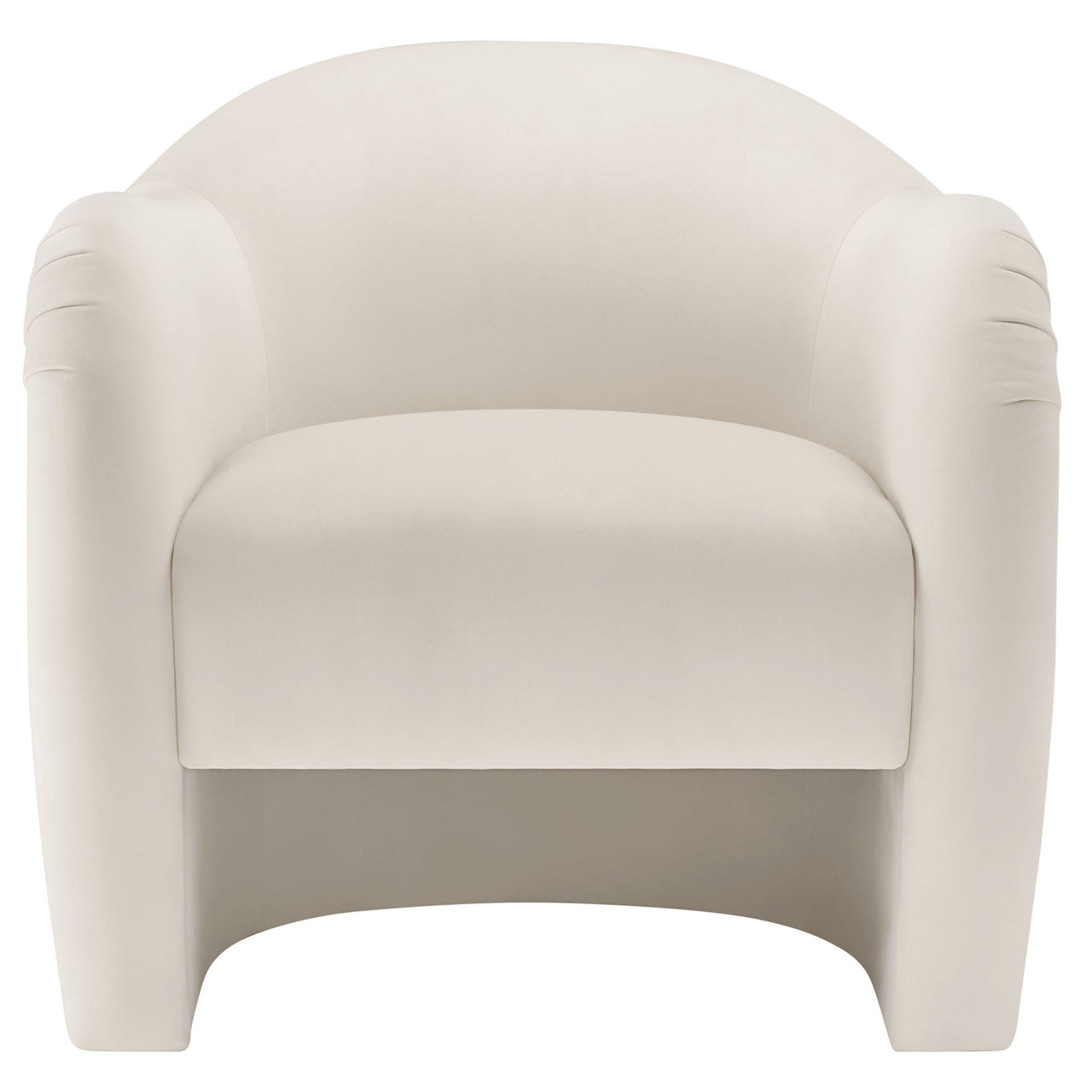 Roux Velvet Accent Chair, Chalk