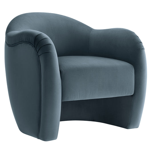 Roux Velvet Accent Chair, Slate