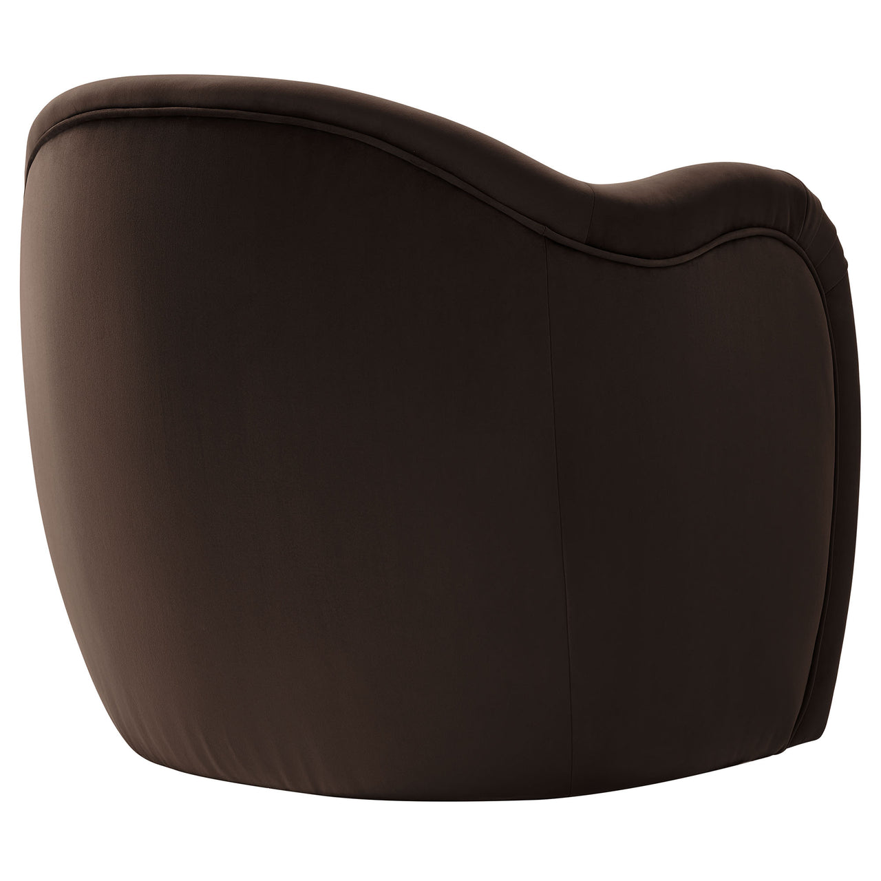 Roux Velvet Accent Chair, Chocolate Brown