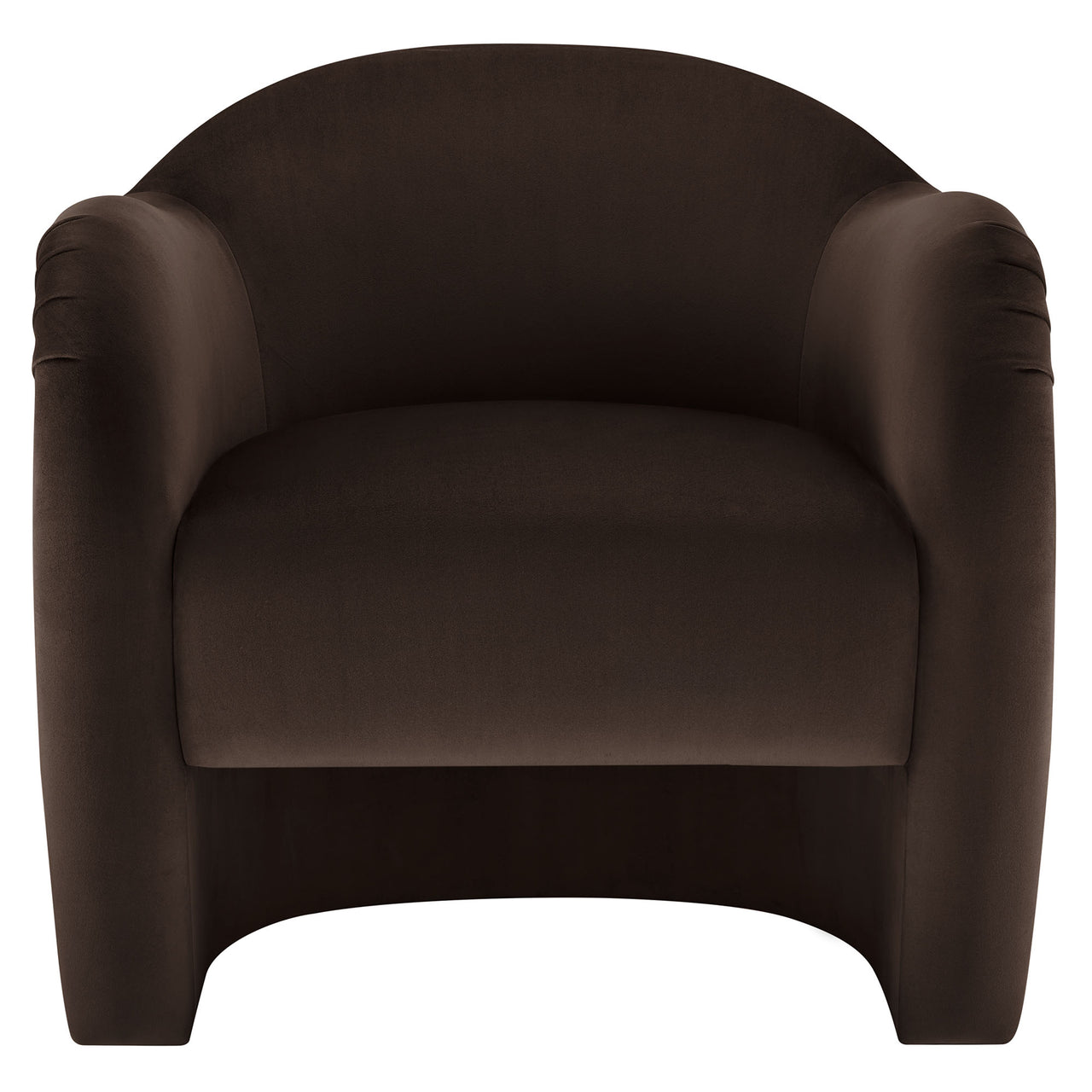 Roux Velvet Accent Chair, Chocolate Brown
