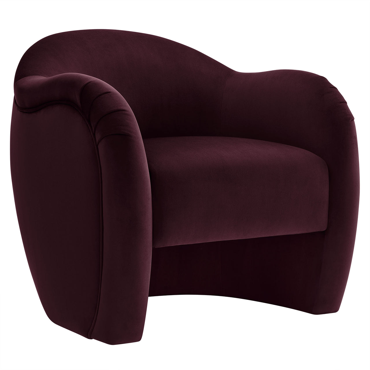 Roux Velvet Accent Chair, Wine