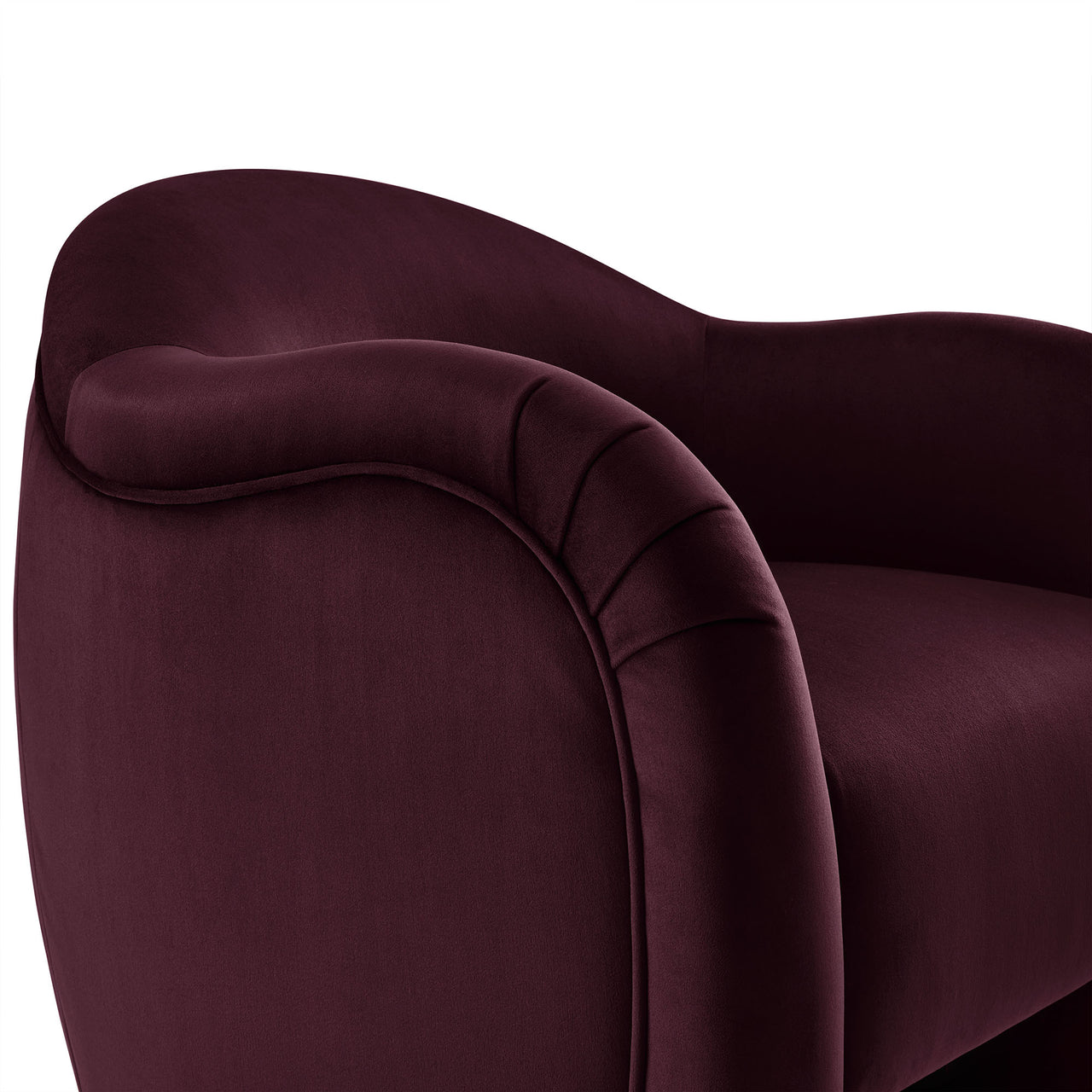 Roux Velvet Accent Chair, Wine