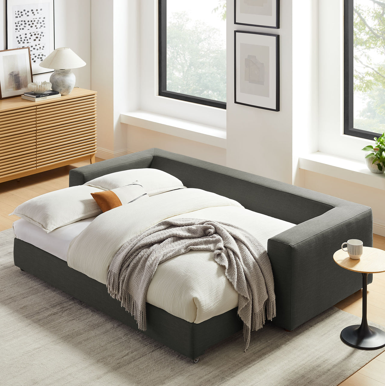 Angelic Cloudblend Sleeper Sofa, Gray
