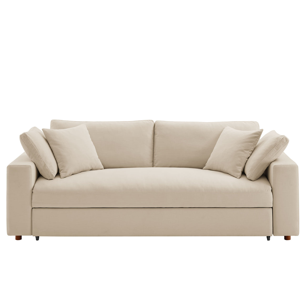 Angelic Cloudblend Sleeper Sofa, Light Beige