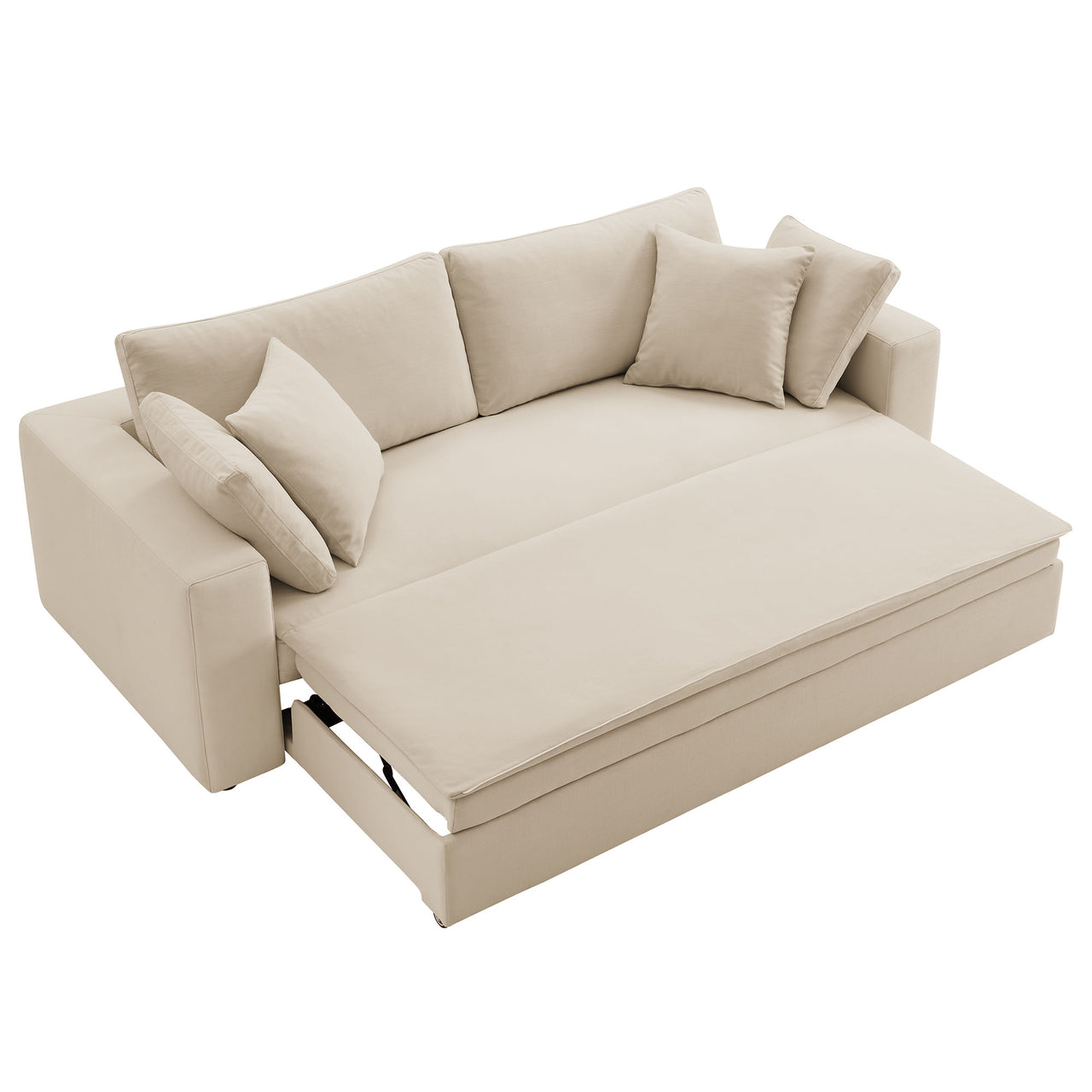Angelic Cloudblend Sleeper Sofa, Light Beige