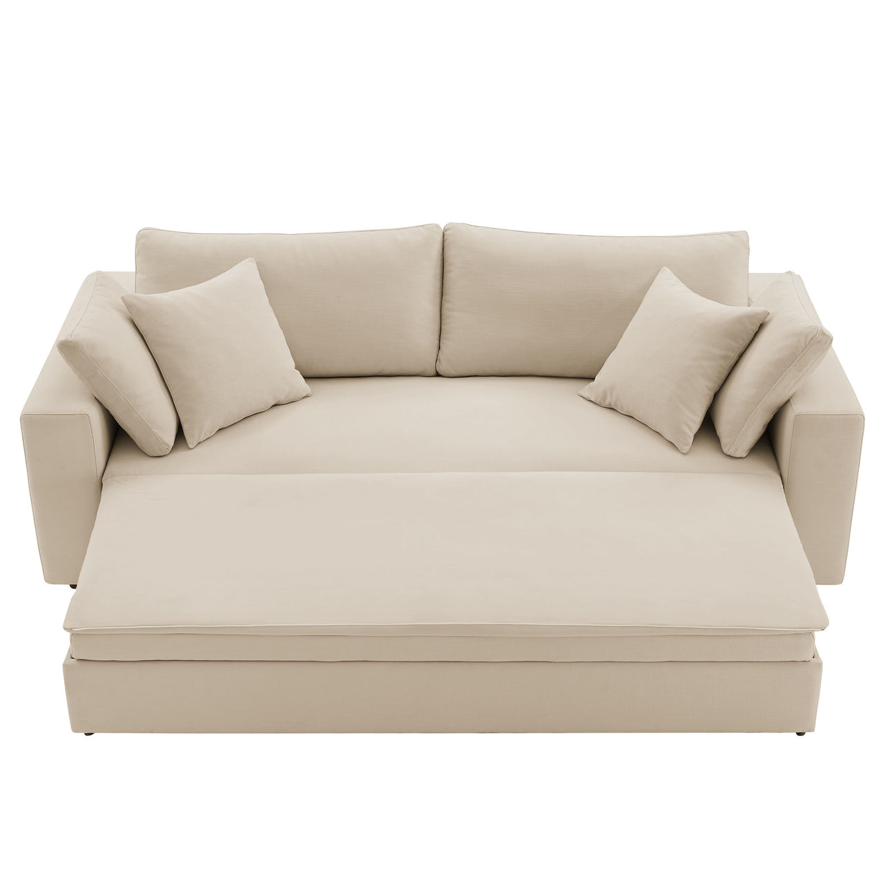 Angelic Cloudblend Sleeper Sofa, Light Beige