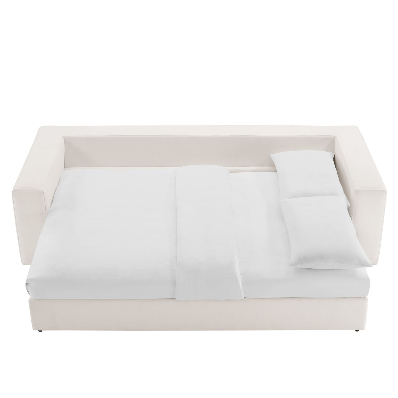 Angelic Cloudblend Sleeper Sofa, Pure White