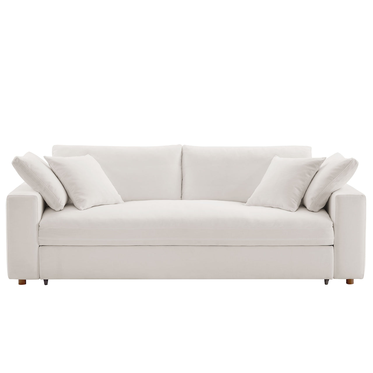 Angelic Cloudblend Sleeper Sofa, Pure White