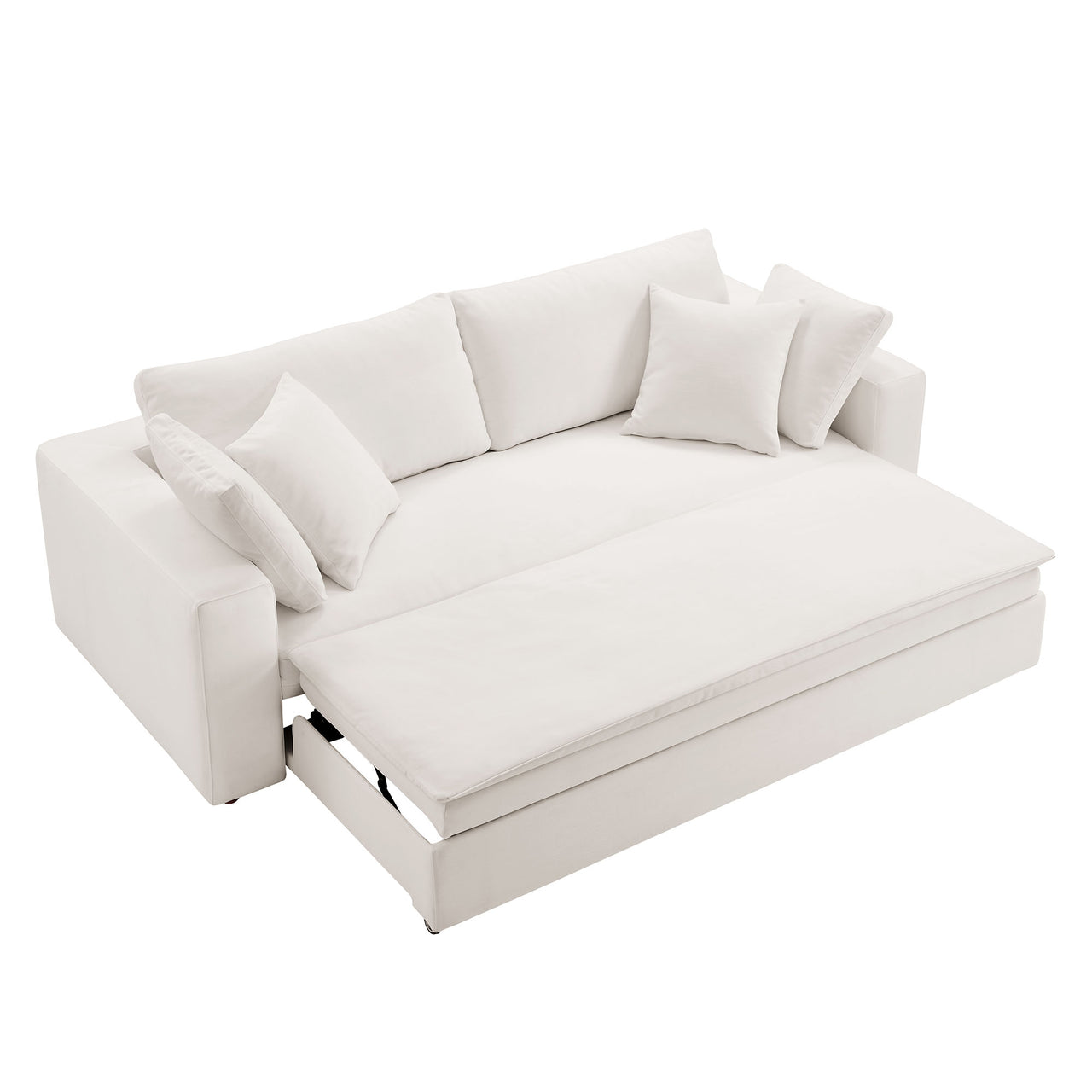 Angelic Cloudblend Sleeper Sofa, Pure White