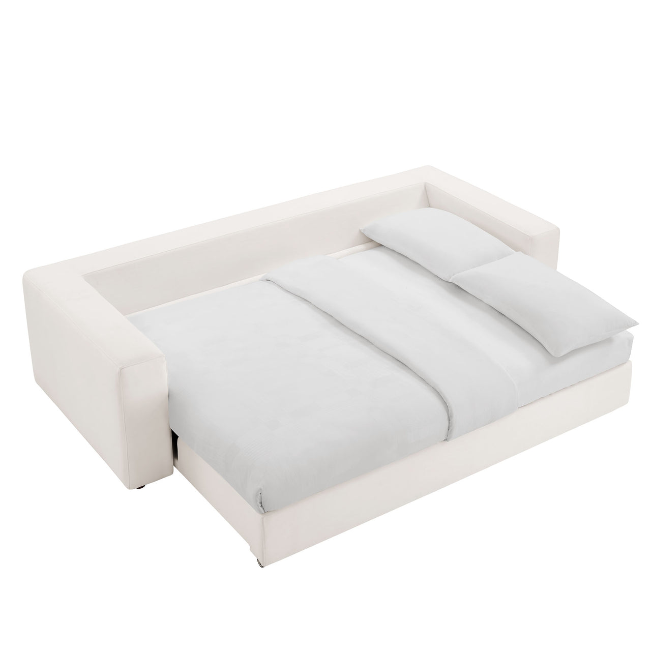 Angelic Cloudblend Sleeper Sofa, Pure White