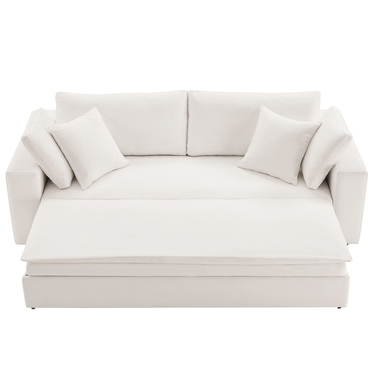Angelic Cloudblend Sleeper Sofa, Pure White