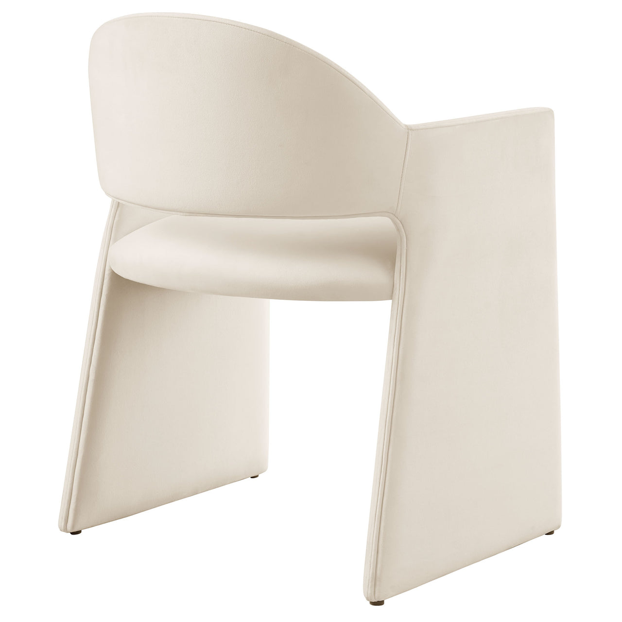 Heirachy Velvet Dining Armchair, Chalk