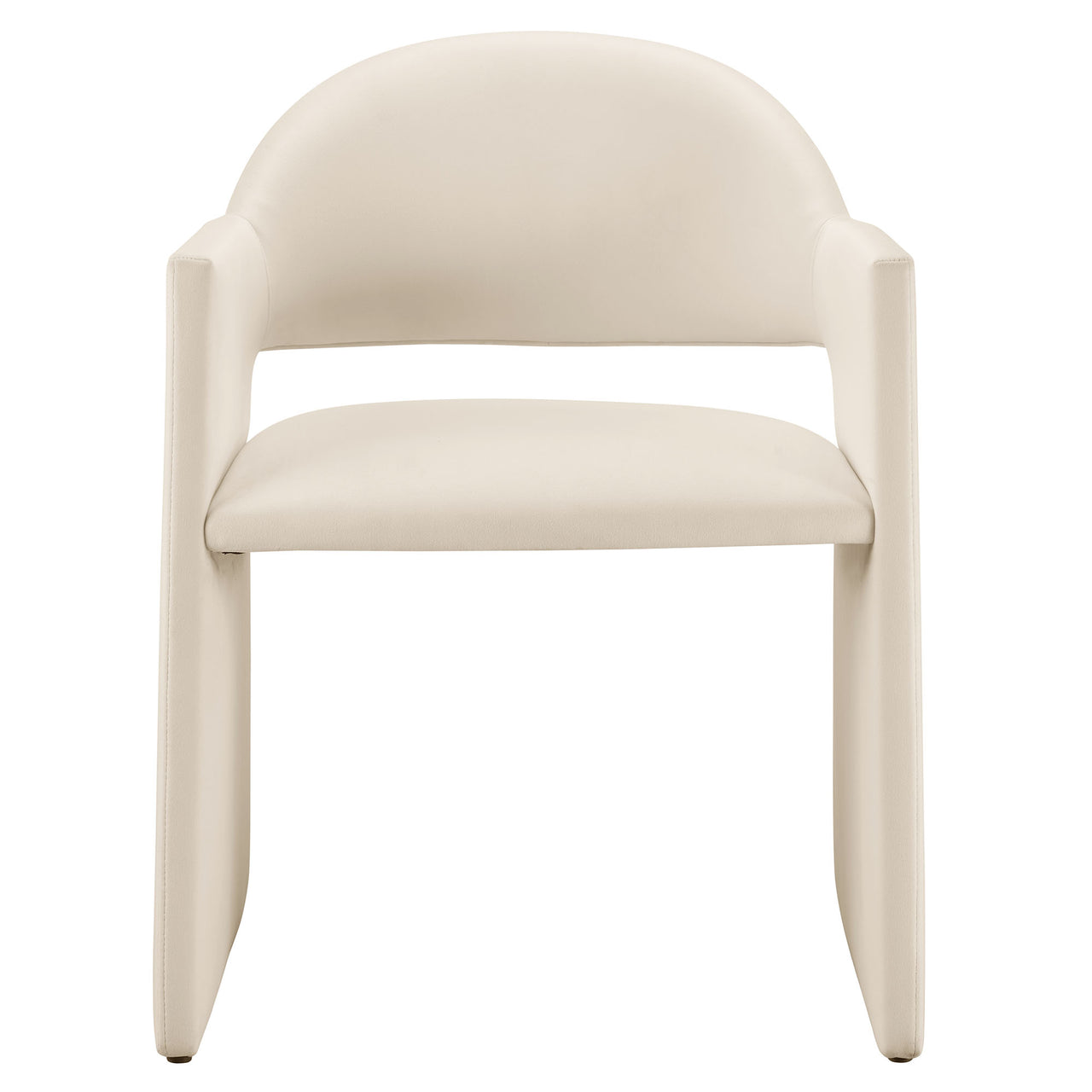 Heirachy Velvet Dining Armchair, Chalk