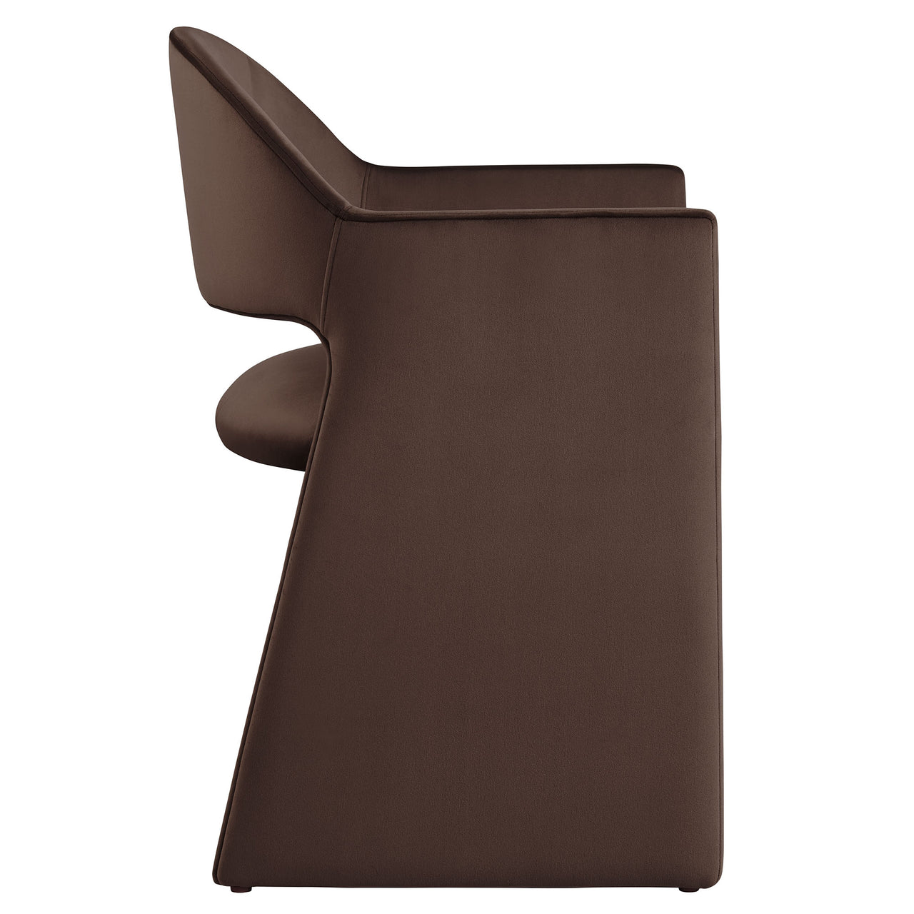 Heirachy Velvet Dining Armchair, Chocolate Brown