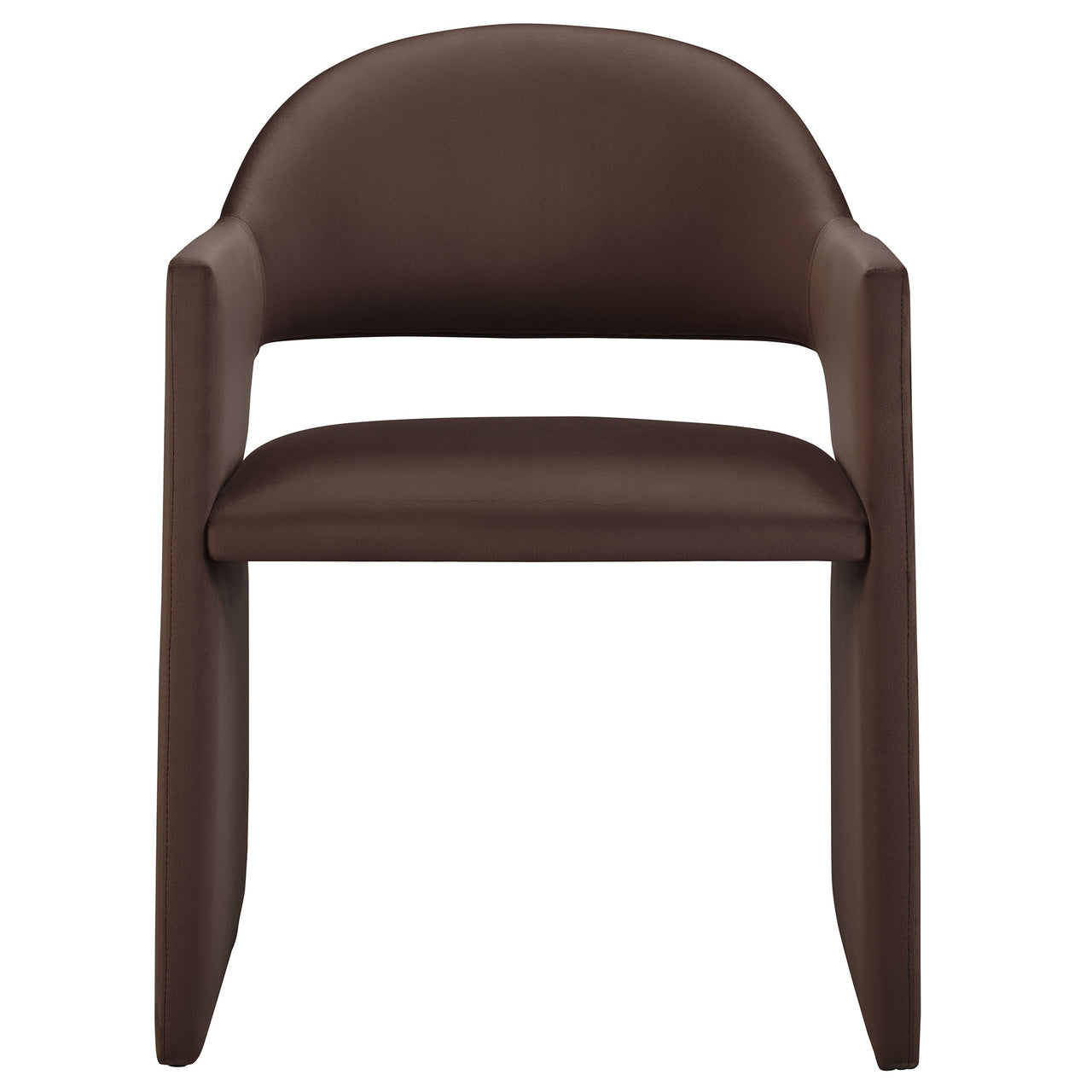 Heirachy Velvet Dining Armchair, Chocolate Brown