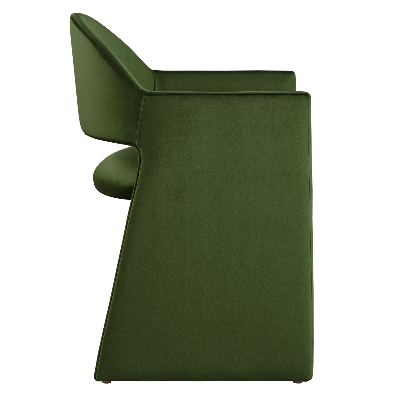 Heirachy Velvet Dining Armchair, Basil