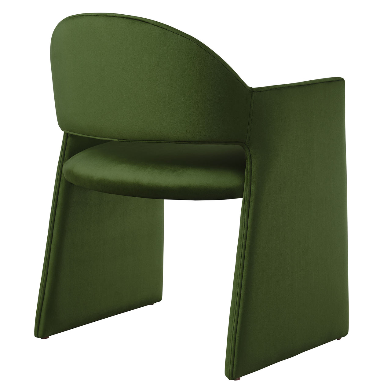 Heirachy Velvet Dining Armchair, Basil